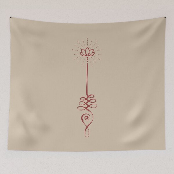 Item preview, Unalome with Plain Background - Dove + Ruby designed and sold by Irene Estelle.