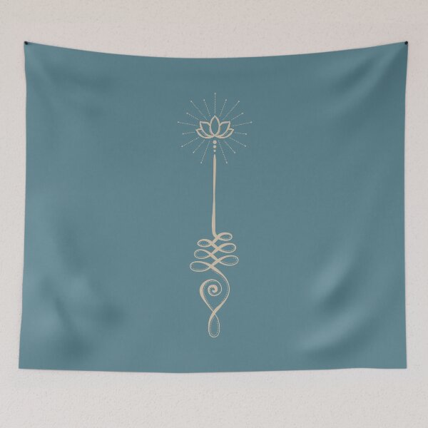 Item preview, Unalome with Plain Background - Peacock + Dove designed and sold by Irene Estelle.