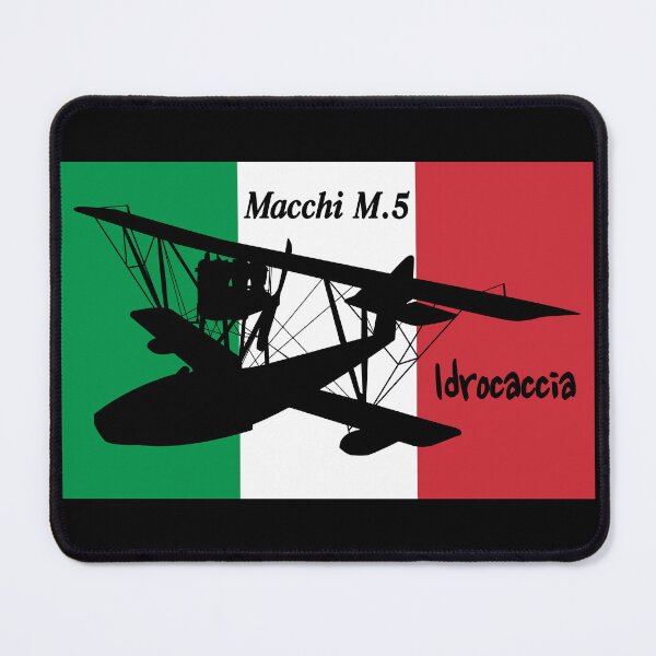 Item preview, Macchi M.5 Italian Flag WW1 Flying Boat Fighter Plane Silhouette designed and sold by MilitaryMart.