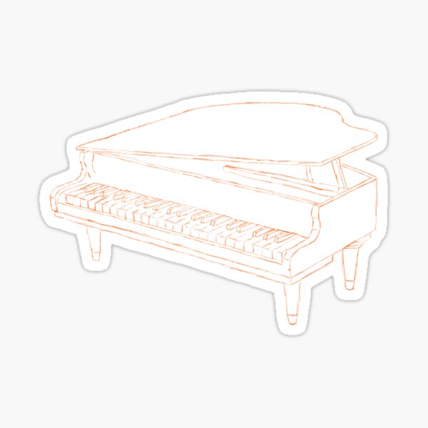 Item preview, Piano Grand Orange Sketch designed and sold by clawinyourback.