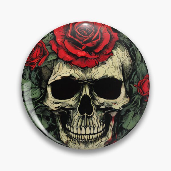 Item preview, Roses & Bones: Vintage Skull and Rose designed and sold by Colorful-Garden.