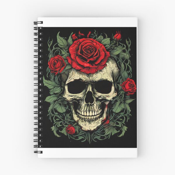 Item preview, Roses & Bones: Vintage Skull and Rose designed and sold by Colorful-Garden.