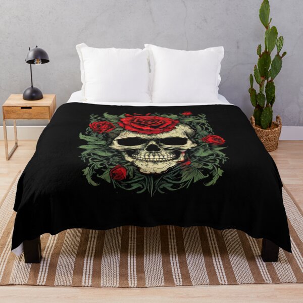 Item preview, Roses & Bones: Vintage Skull and Rose designed and sold by Colorful-Garden.