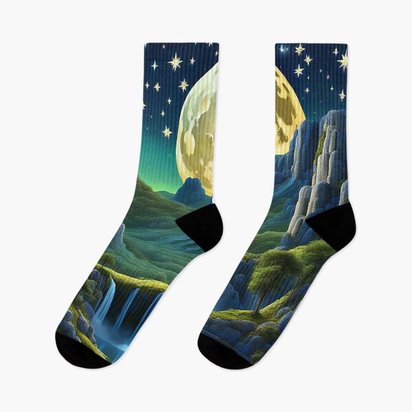 Item preview, Super Moon over mountain landscape designed and sold by George Hutton Hunter.