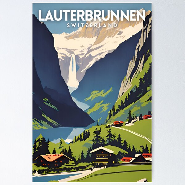 Item preview, Lauterbrunnen Switzerland designed and sold by ArtePosteria.