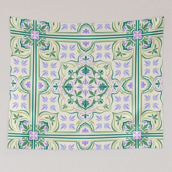 Item preview, Floral Square Repeating Pattern designed and sold by viridessense.