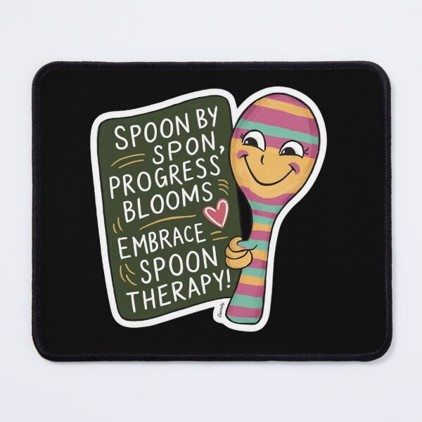 Item preview, Spoon Therapy for Fibromyalgia: Spoon by Spoon, Progress Blooms Embrace Spoon Therapy designed and sold by BrooklynRhodes.