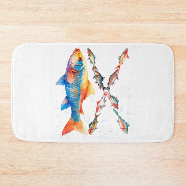 Item preview, Nine Roman number fishes, lucky colorful Carps water color designed and sold by RoseAIArtRhythm.