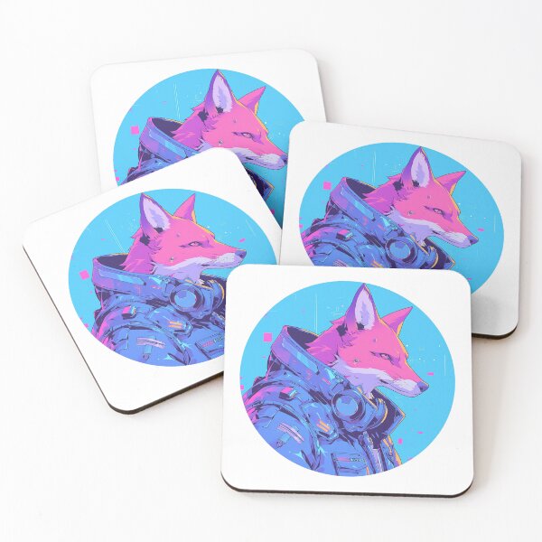 Item preview, Cyber Fox // Aesthetic Fox // Cool Animal // Cyber Animal // Future Animal Art // Animal Warrior // Animal Cute Art // Gaming Aesthetic stickers designed and sold by SMARTKIT  DESIGNAGENCY.