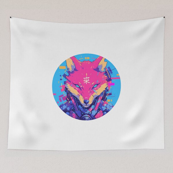 Item preview, Cyber Fox // Aesthetic Fox // Cool Animal // Cyber Animal // Future Animal Art // Animal Warrior // Animal Cute Art // Gaming Aesthetic stickers designed and sold by SMARTKIT  DESIGNAGENCY.