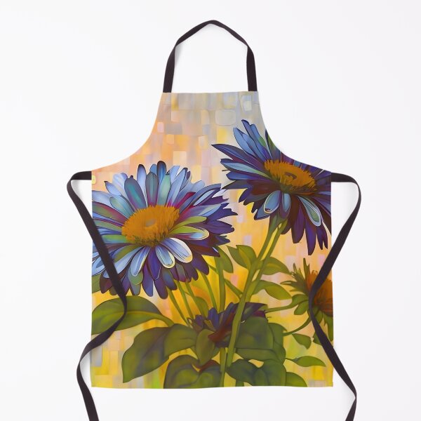 Item preview, Blue Daisies on Yellow  designed and sold by Dana Roper.