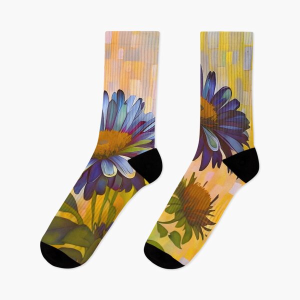 Item preview, Blue Daisies on Yellow  designed and sold by Dana Roper.