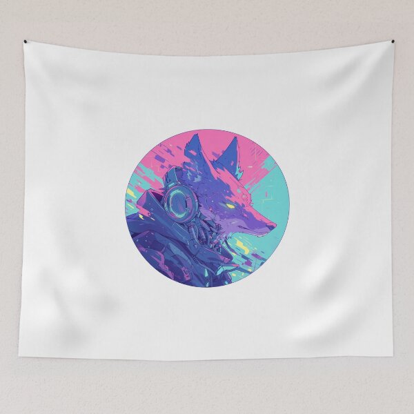 Item preview, Cyber Fox // Aesthetic Fox // Cool Animal // Cyber Animal // Future Animal Art // Animal Warrior // Animal Cute Art // Gaming Aesthetic stickers designed and sold by SMARTKIT  DESIGNAGENCY.