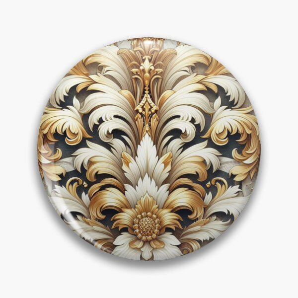 Item preview, White, Slate Blue & Gold Cream Baroque designed and sold by DesignsByPrnces.