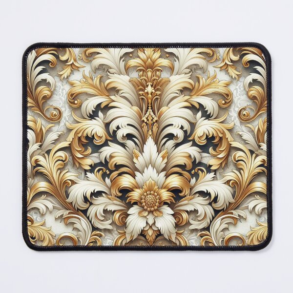 Item preview, White, Slate Blue & Gold Cream Baroque designed and sold by DesignsByPrnces.