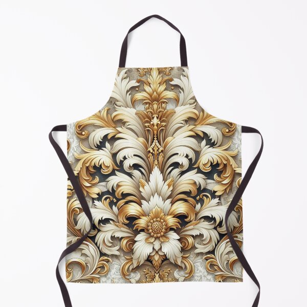 Item preview, White, Slate Blue & Gold Cream Baroque designed and sold by DesignsByPrnces.