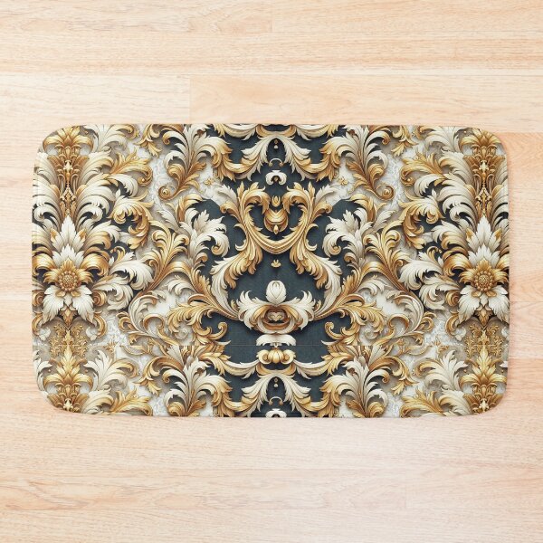 Item preview, White, Slate Blue & Gold Cream Baroque designed and sold by DesignsByPrnces.