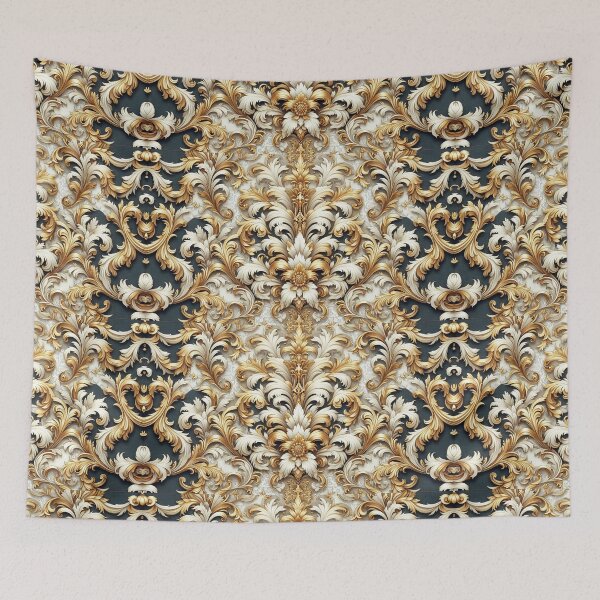 Item preview, White, Slate Blue & Gold Cream Baroque designed and sold by DesignsByPrnces.