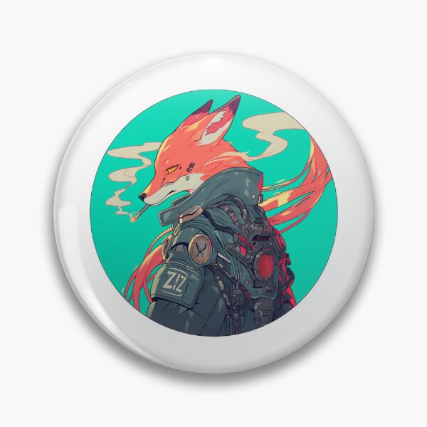 Item preview, Cyber Fox // Aesthetic Fox // Cool Animal // Cyber Animal // Future Animal Art // Animal Warrior // Animal Cute Art // Gaming Aesthetic stickers designed and sold by SMARTKIT  DESIGNAGENCY.