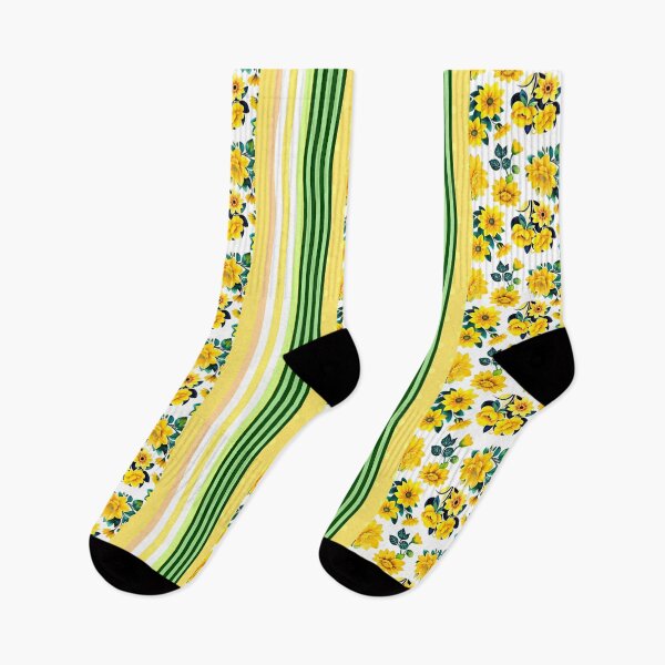 Item preview, Yellow Flowers with Stripes  designed and sold by Dana Roper.