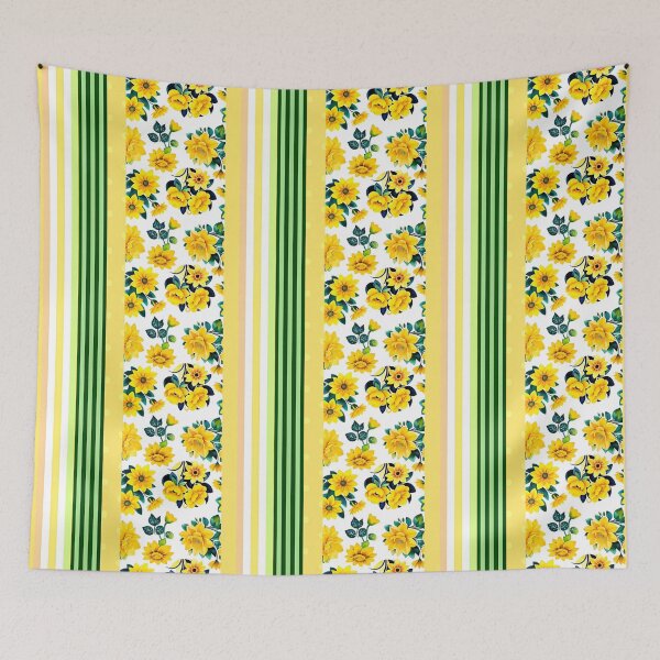 Item preview, Flores Amarillas con Rayas designed and sold by Dana Roper.