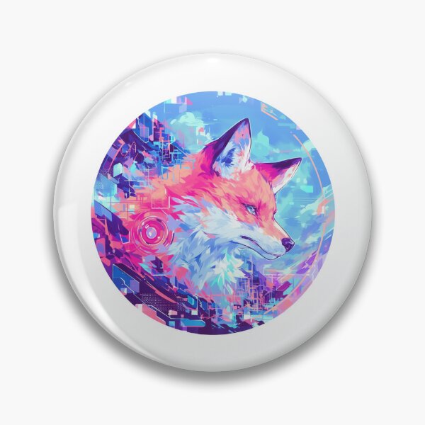 Item preview, Cyber Fox // Aesthetic Fox // Cool Animal // Cyber Animal // Future Animal Art // Animal Warrior // Animal Cute Art // Gaming Aesthetic stickers designed and sold by SMARTKIT  DESIGNAGENCY.