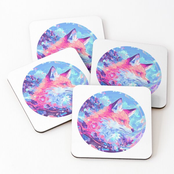 Item preview, Cyber Fox // Aesthetic Fox // Cool Animal // Cyber Animal // Future Animal Art // Animal Warrior // Animal Cute Art // Gaming Aesthetic stickers designed and sold by SMARTKIT  DESIGNAGENCY.