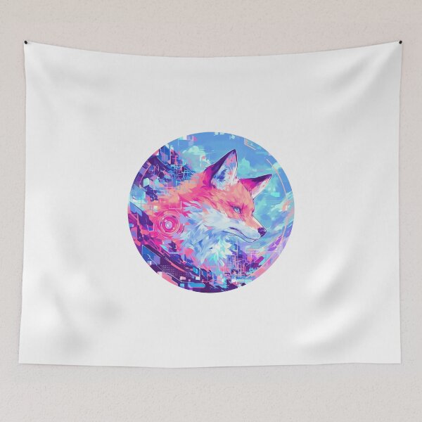 Item preview, Cyber Fox // Aesthetic Fox // Cool Animal // Cyber Animal // Future Animal Art // Animal Warrior // Animal Cute Art // Gaming Aesthetic stickers designed and sold by SMARTKIT  DESIGNAGENCY.