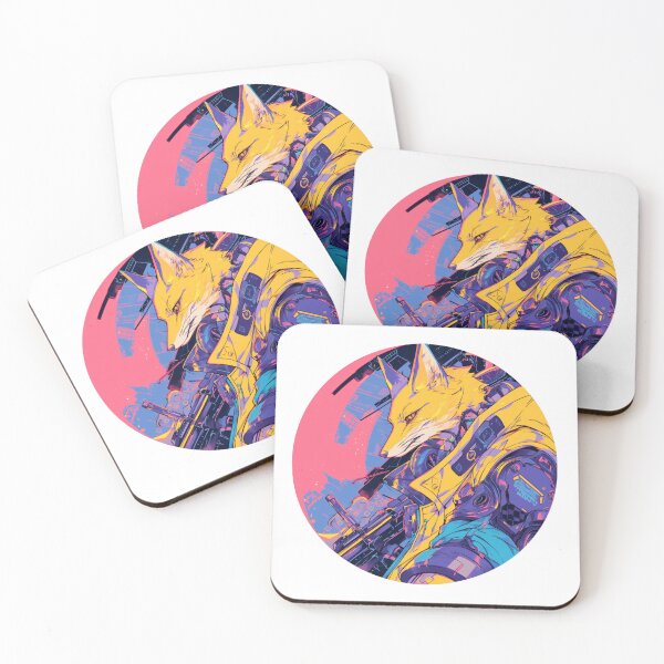 Item preview, Cyber Fox // Aesthetic Fox // Cool Animal // Cyber Animal // Future Animal Art // Animal Warrior // Animal Cute Art // Gaming Aesthetic stickers designed and sold by SMARTKIT  DESIGNAGENCY.