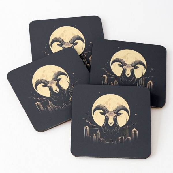 Item preview, Phoenix Ram: A Dark Fantasy Fusion in a Moonlit Metropolis designed and sold by Colorful-Garden.