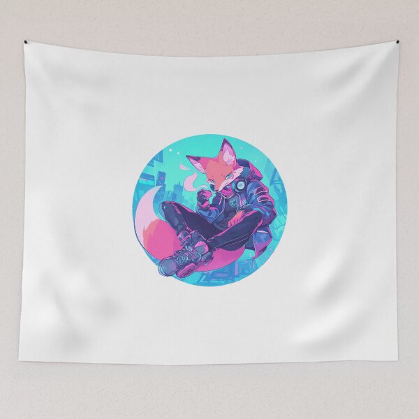 Item preview, Cyber Fox // Aesthetic Fox // Cool Animal // Cyber Animal // Future Animal Art // Animal Warrior // Animal Cute Art // Gaming Aesthetic stickers designed and sold by SMARTKIT  DESIGNAGENCY.
