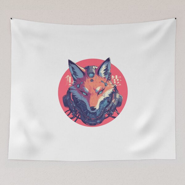 Item preview, Cyber Fox // Aesthetic Fox // Cool Animal // Cyber Animal // Future Animal Art // Animal Warrior // Animal Cute Art // Gaming Aesthetic stickers designed and sold by SMARTKIT  DESIGNAGENCY.