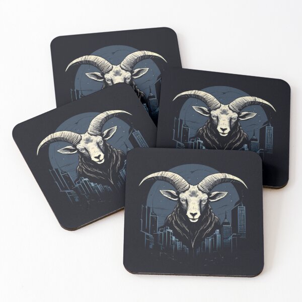 Item preview, Phoenix Ram: A Dark Fantasy Fusion in a Moonlit Metropolis designed and sold by Colorful-Garden.