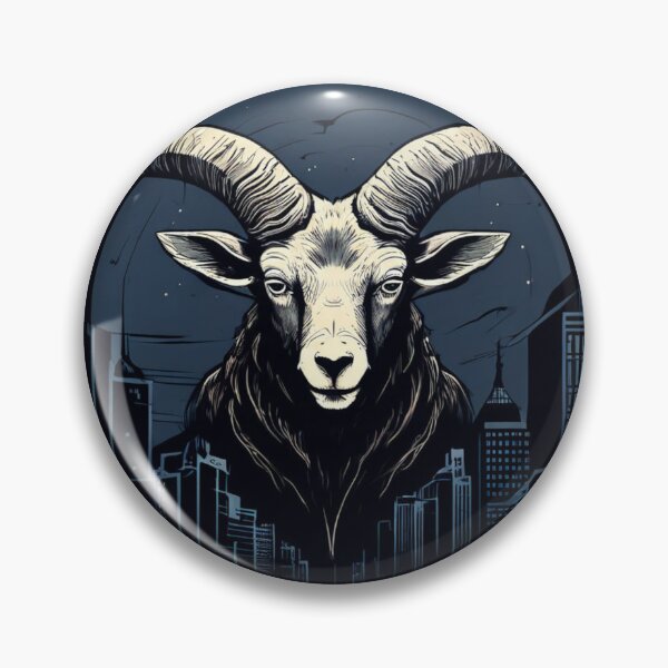 Item preview, Phoenix Ram: A Dark Fantasy Fusion in a Moonlit Metropolis designed and sold by Colorful-Garden.