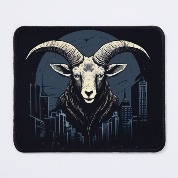 Item preview, Phoenix Ram: A Dark Fantasy Fusion in a Moonlit Metropolis designed and sold by Colorful-Garden.