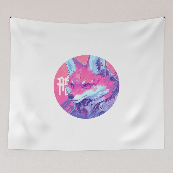 Item preview, Cyber Fox // Aesthetic Fox // Cool Animal // Cyber Animal // Future Animal Art // Animal Warrior // Animal Cute Art // Gaming Aesthetic stickers designed and sold by SMARTKIT  DESIGNAGENCY.