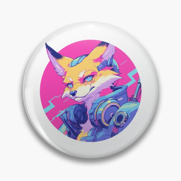 Item preview, Cyber Fox // Aesthetic Fox // Cool Animal // Cyber Animal // Future Animal Art // Animal Warrior // Animal Cute Art // Gaming Aesthetic stickers designed and sold by SMARTKIT  DESIGNAGENCY.