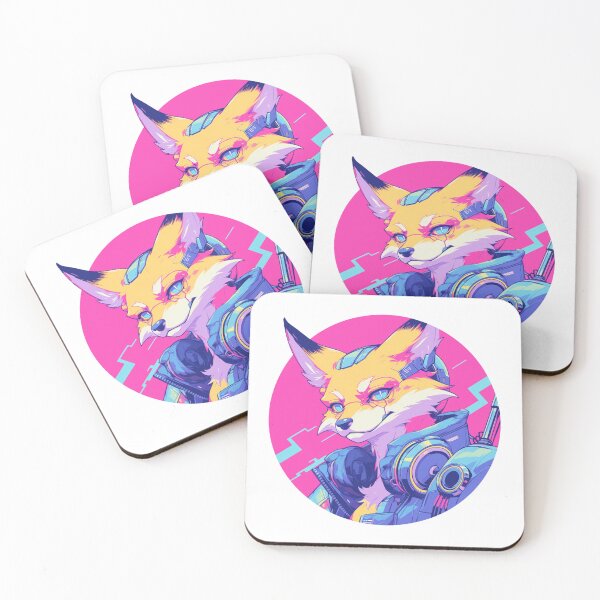 Item preview, Cyber Fox // Aesthetic Fox // Cool Animal // Cyber Animal // Future Animal Art // Animal Warrior // Animal Cute Art // Gaming Aesthetic stickers designed and sold by SMARTKIT  DESIGNAGENCY.