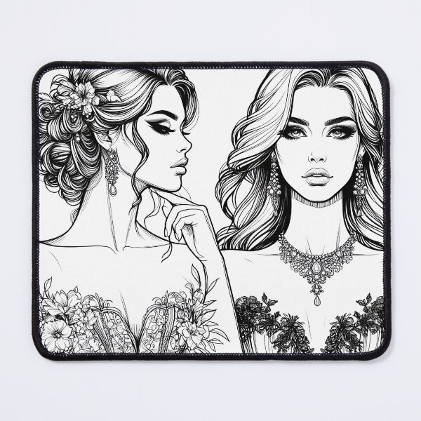 Item preview, Girls at a Fashion Show - Chic Art Print designed and sold by lloreleya.