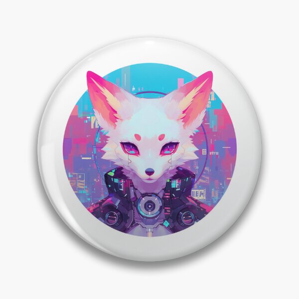 Item preview, Cyber Fox // Aesthetic Fox // Cool Animal // Cyber Animal // Future Animal Art // Animal Warrior // Animal Cute Art // Gaming Aesthetic stickers designed and sold by SMARTKIT  DESIGNAGENCY.