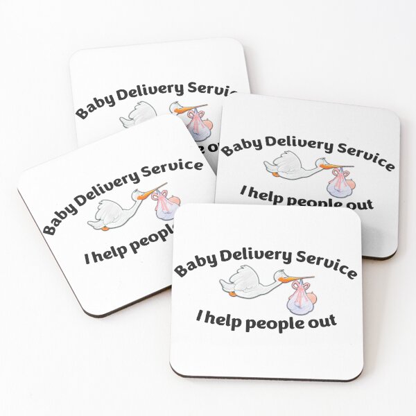 Item preview, Copy of Baby Delivery Service! I help people out! Funny midwife birth stork with baby | Version in English designed and sold by sopfanna.