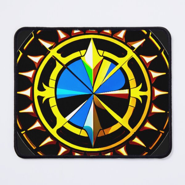 Item preview, Navigational Star: Geometric Compass Rose with Golden Accents designed and sold by Highlandkings.
