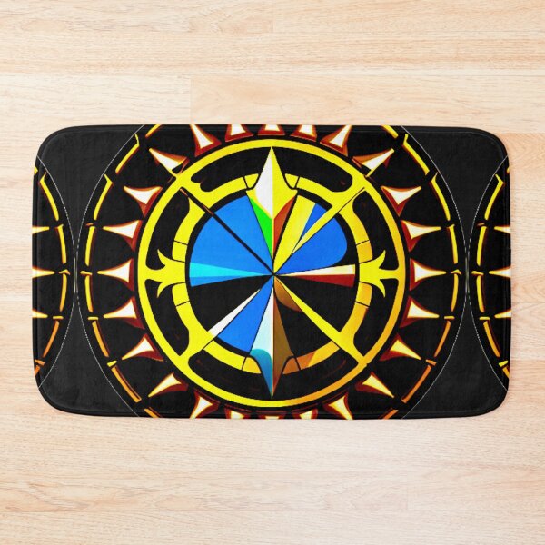 Item preview, Navigational Star: Geometric Compass Rose with Golden Accents designed and sold by Highlandkings.