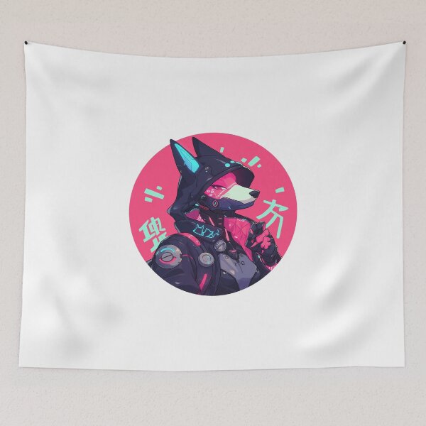 Item preview, Cyber Fox // Aesthetic Fox // Cool Animal // Cyber Animal // Future Animal Art // Animal Warrior // Animal Cute Art // Gaming Aesthetic stickers designed and sold by SMARTKIT  DESIGNAGENCY.