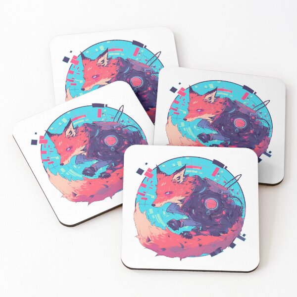 Item preview, Cyber Fox // Aesthetic Fox // Cool Animal // Cyber Animal // Future Animal Art // Animal Warrior // Animal Cute Art // Gaming Aesthetic stickers designed and sold by SMARTKIT  DESIGNAGENCY.