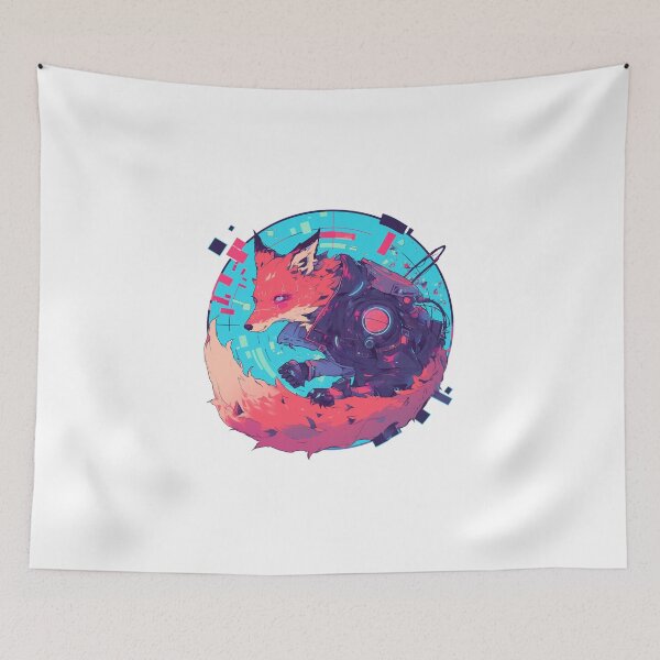 Item preview, Cyber Fox // Aesthetic Fox // Cool Animal // Cyber Animal // Future Animal Art // Animal Warrior // Animal Cute Art // Gaming Aesthetic stickers designed and sold by SMARTKIT  DESIGNAGENCY.