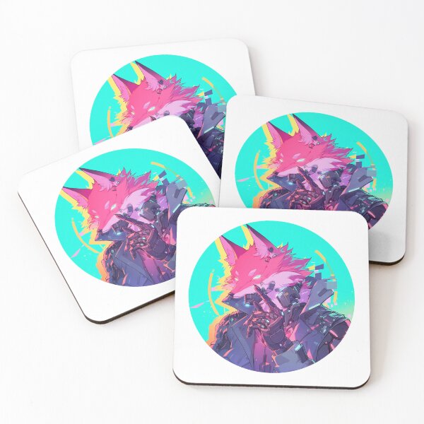 Item preview, Cyber Fox // Aesthetic Fox // Cool Animal // Cyber Animal // Future Animal Art // Animal Warrior // Animal Cute Art // Gaming Aesthetic stickers designed and sold by SMARTKIT  DESIGNAGENCY.