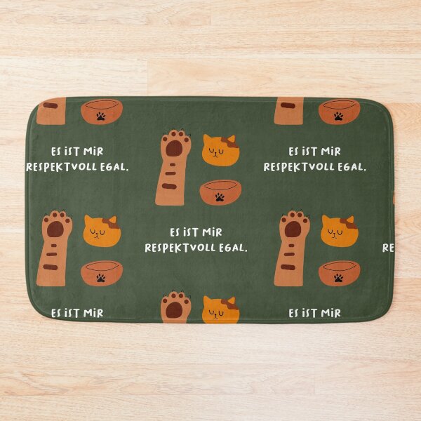 Item preview, Ich kümmere mich respektvoll nicht. | Cozy Cat Nap: Orange Cat Illustration | Green Background designed and sold by RM-Journey.