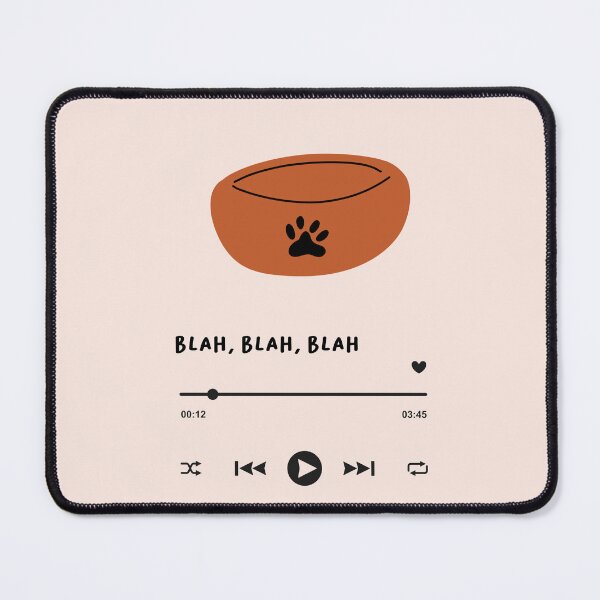 Item preview, Music Player Interface | blah, blah, blah | Pet Bowl Illustration designed and sold by RM-Journey.
