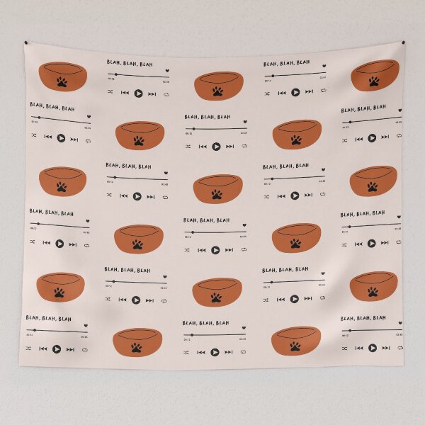 Item preview, Music Player Interface | blah, blah, blah | Pet Bowl Illustration designed and sold by RM-Journey.